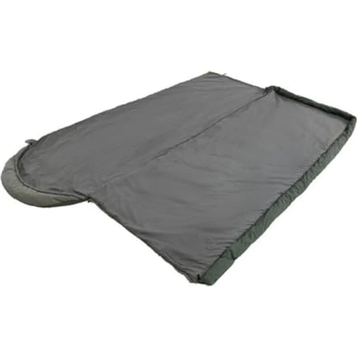 Outwell Deckenschlafsack Caldera Lux, kompaktes Packmaß mit superweicher Polyesterhülle, V-förmigem Steppmuster und Kissenfach in der Kapuze – Bild 3