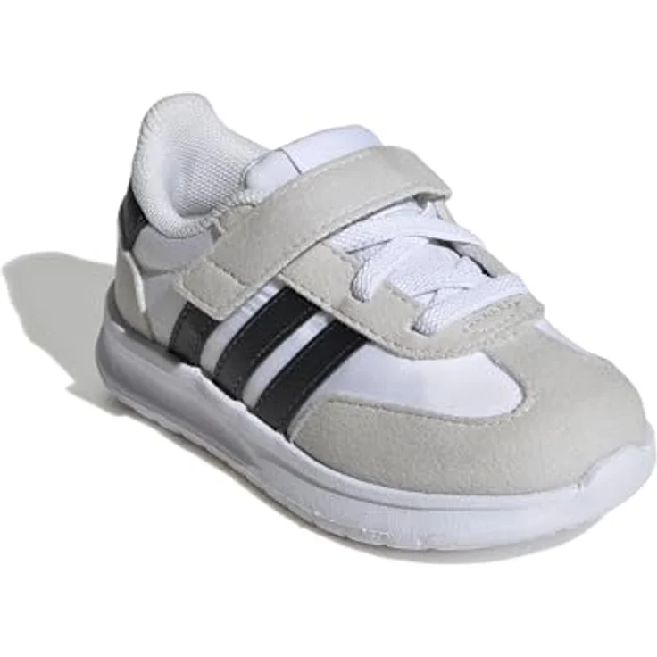 adidas Run 70s 2.0, Laufschuhe für Kinder mit Cloudfoam Dämpfung, Cloud White/Core Black/Grey One, EU 28.5 – Bild 4