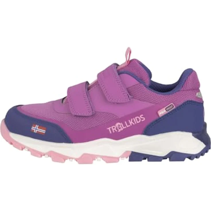 Trollkids Kid's Preikestolen Hiker, Wasserdichte Wanderschuhe für Jungen, Rosa, Größe 37, mit Klettverschlüssen und griffiger Sohle – Bild 1