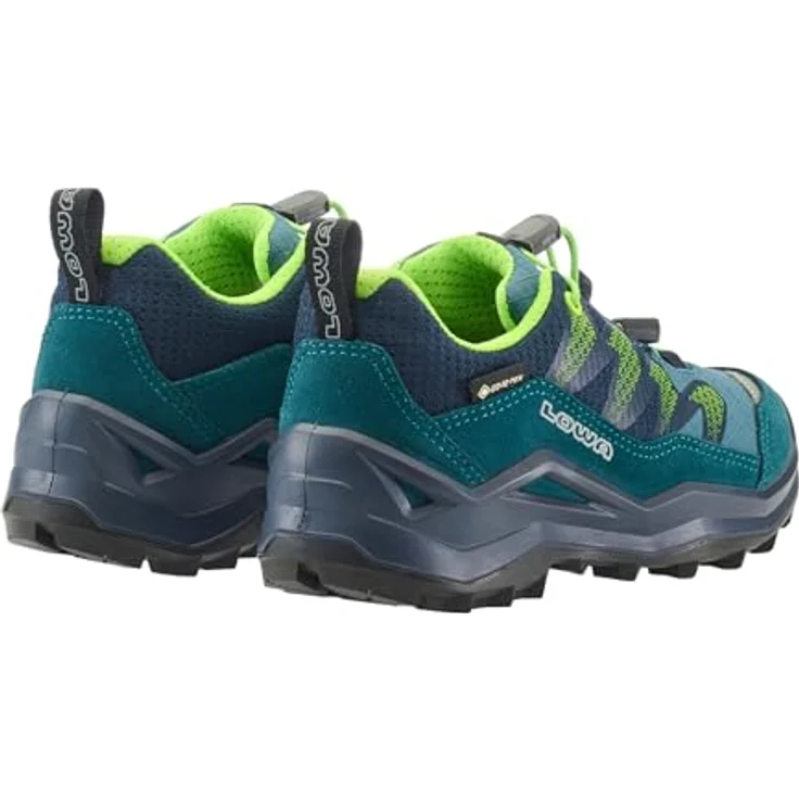 Lowa MADDOX PRO GTX LO JR, Jungen Halbschuh aus Veloursleder, petrol, Größe EUR 31, mit Schnellverschluss und atmungsaktiver Membrane – Bild 4