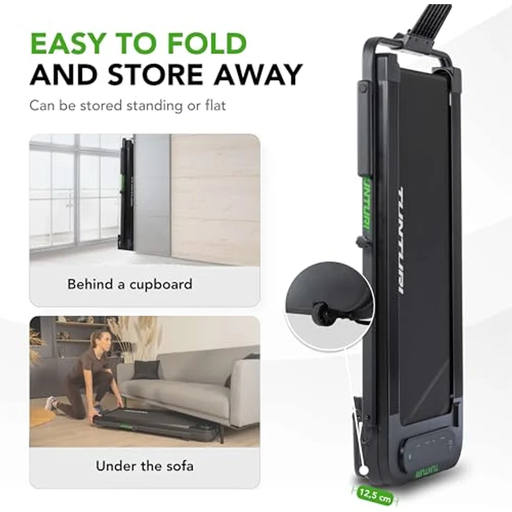 Tunturi Cardio Fit T5 Laufband, klappbar und kompakt, 14 Trainingsprogramme, 0,8 bis 8 km/h, Fitnessgerät für Zuhause mit Bluetooth-Konnektivität – Bild 5