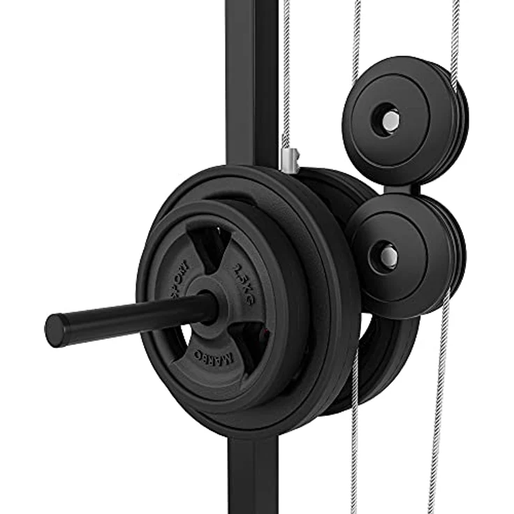 Marbo Sport Cable-Crossover Maschine Kabelzugturm Kabelzugbrücke Kraftstation MH-W103 2.0 | Rotierende Seilrollen und Hantelscheibenbeladung – Bild 4
