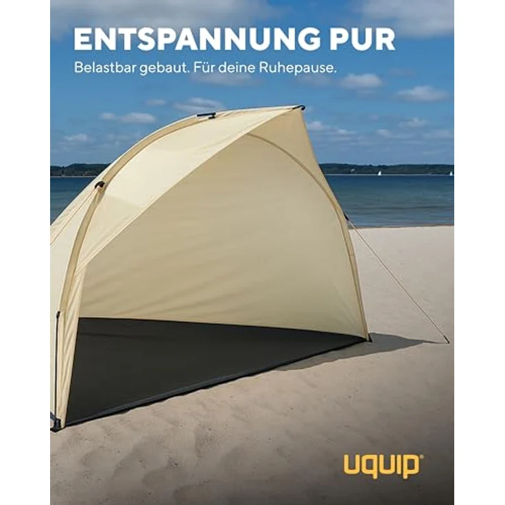 Uquip Shelly, leichtes Strandzelt mit Sonnenschutzfaktor 50+, stabil bei Wind, 0.90 kg – Bild 3