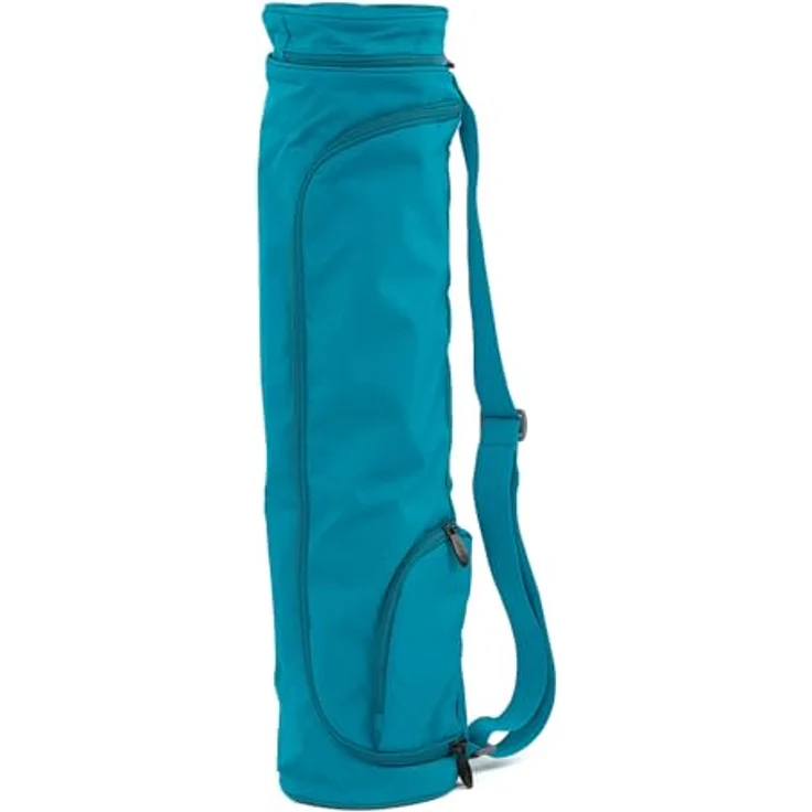 Bodhi Yogatasche ASANA BAG 60 | Spritzwasserfeste Sporttasche | Außentaschen für extra Platz | Polyestertasche für Yogamatten & Zubehör | Yogamattentasche für Matten mit 60 cm Breite | türkis – Bild 1