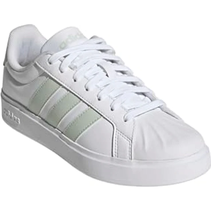 adidas Damen STREETTALK Shoes, Freizeitschuh aus Synthetikleder mit Gummi-Cupsohle, FTWR White/Linen Green, Größe 42 2/3 EU – Bild 9