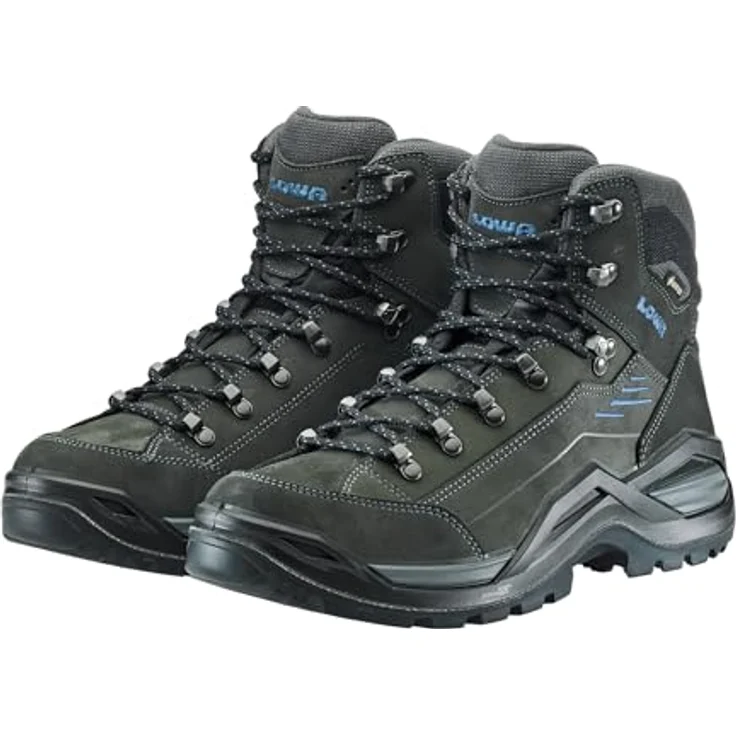 Lowa Renegade EVO Mid GTX, Wasserdichter Wanderschuh aus Nubukleder in anthrazitgrau/stahlblau – Bild 5