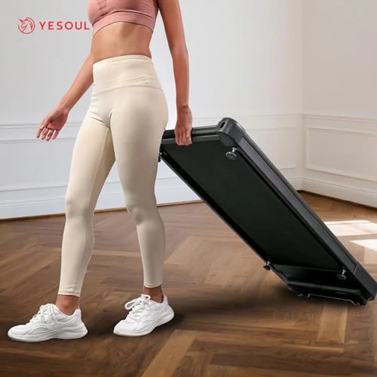 YESOUL W2 Walking Pad, leises Laufband mit 6-Zonen-Dämpfung, App-kompatibel, bis 135 kg, LED-Display, 0,5–6,1 km/h – Bild 6