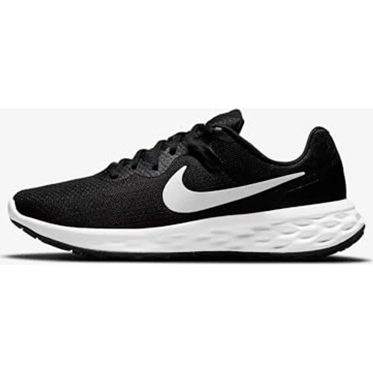 Nike Revolution 6 Running, Herren Laufschuhe für Roadrunning, atmungsaktives Mesh-Obermaterial, Gummisohle, reguläre Passform, leichtgewichtige Konstruktion, Schwarz, Größe 42 – Bild 2