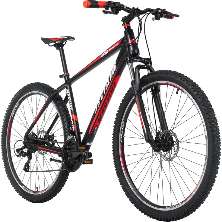 KS Cycling Mountainbike Hardtail 29" Morzine, 21-Gang-Schaltung, schwarz-rot, Aluminiumrahmen, 48 cm