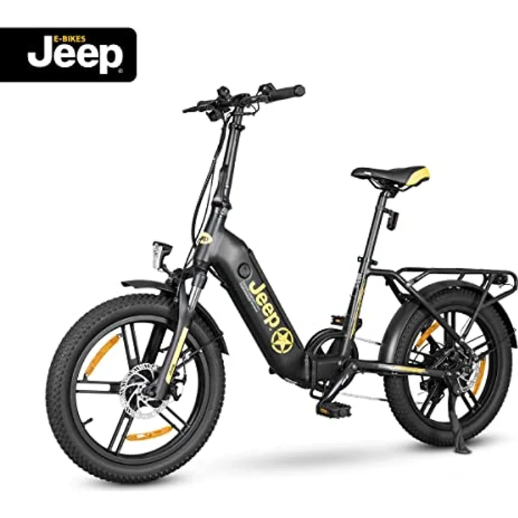 Jeep E-Bikes Unisex – Erwachsene FR 7000 E-Bike, Schwarz, 20 Zoll, Xiongda 250W Heckmotor und integrierter Akku – Bild 3