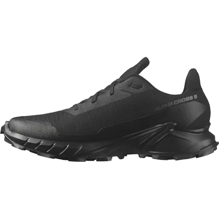 Salomon Alphacross 5 GTX, Herren Laufschuhe mit GORE-TEX-Membrane und Contagrip Außensohle, Schwarz, Größe 44 2/3