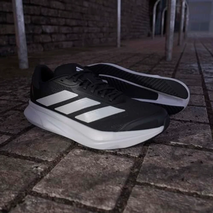 Adidas Duramo SL2 Laufschuhe Herren, cblack/ftwwht/grefiv, atmungsaktives Obermaterial, gepolsterte Zwischensohle, rutschfeste Gummisohle – Bild 19