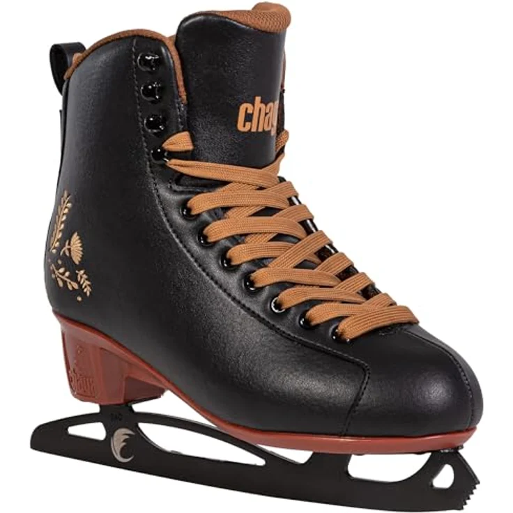 Chaya Merlot Black, Damen Schlittschuh mit Edelstahlkufe, ergonomischer Passform, Gr. 35-42 für Anfänger und Fortgeschrittene – Bild 1