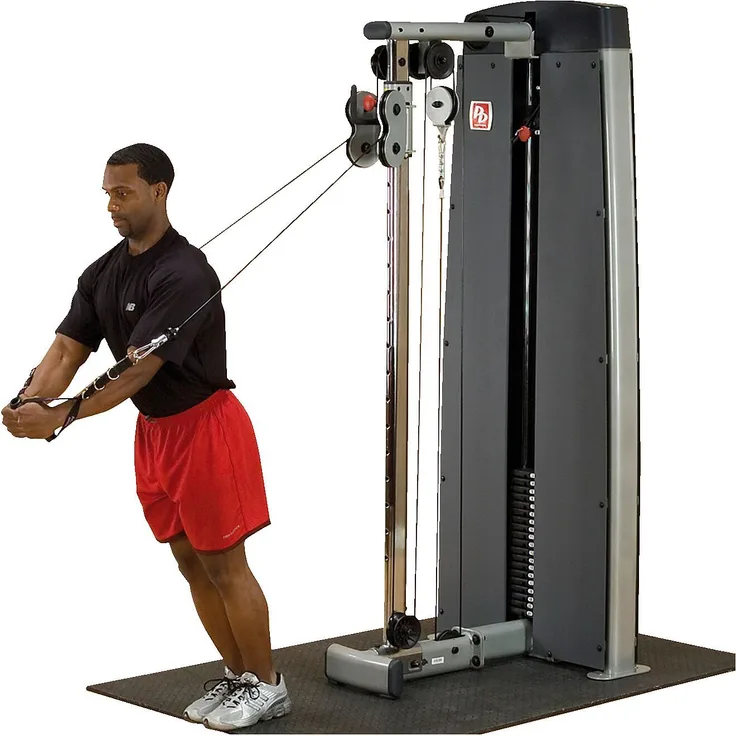 Body-Solid Multikabelzug "Pro Dual", Gewichtsblock 95 kg, multifunktionelles Krafttrainingsgerät in Industriequalität