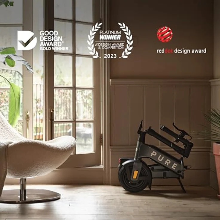 Pureelectric E-Scooter PURE Flex Platinum, straßenzugelassen, ultrakompakt, 20 km/h, gefedert, bis zu 40 km Reichweite – Bild 7