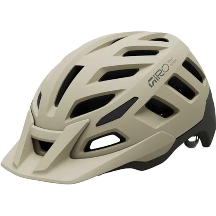 Giro Radix MIPS Trail Fahrradhelm mit Roc Loc 5.5 Passformsystem, Größe M, Mat Stone, robuste Polykarbonatschale, verstellbares P.O.V.-Visier – Bild 1