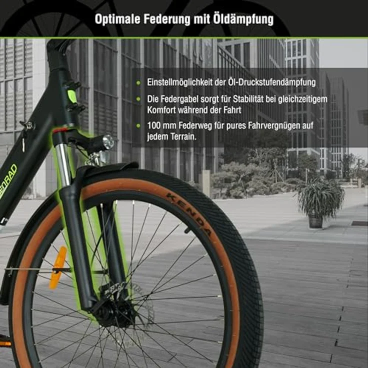 SachsenRAD E-SUV All-Terrain CityBike S5G Centro, stufenlose Enviolo-Schaltung, Gates Riemenantrieb, XCruise V7 Mittelmotor, 27,5" mit tiefem Einstieg, schwarz – Bild 7