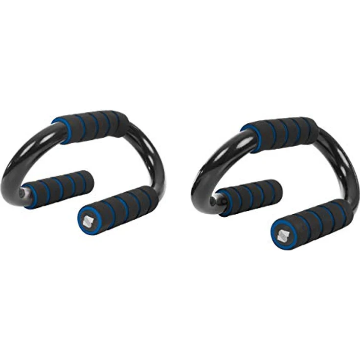 Sport-Tec Push Up Liegestützgriffe, rutschfester Schaumstoffgriff, stabiler Stahl, 360-Grad-Design, Paar – Bild 1