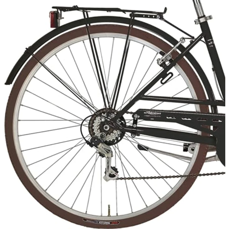 Alpina Bike Herren giordanoshop Rondine Herrenfahrrad, Schwarz, 46 cm - Cityrad mit 6-Gang-Shimano Tourney Schaltung – Bild 4