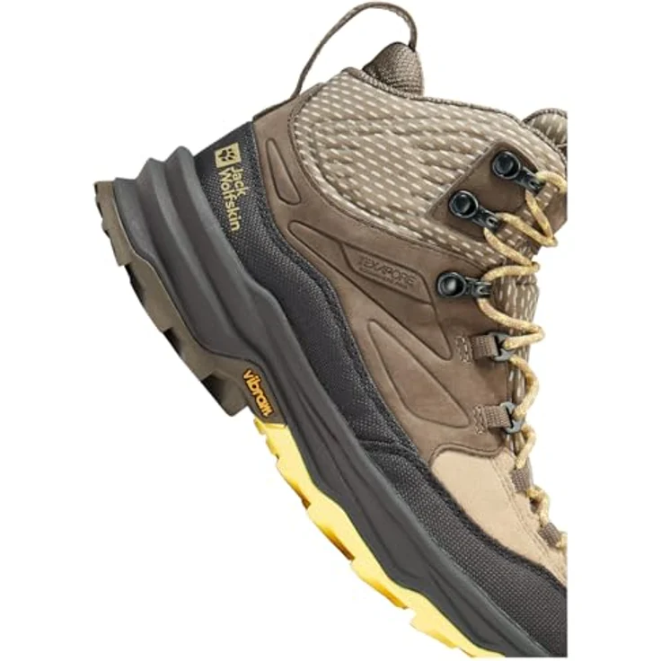Jack Wolfskin Cyrox Texapore Mid W, Damen Wanderschuhe (39.5), wasserfest, beige – Bild 5