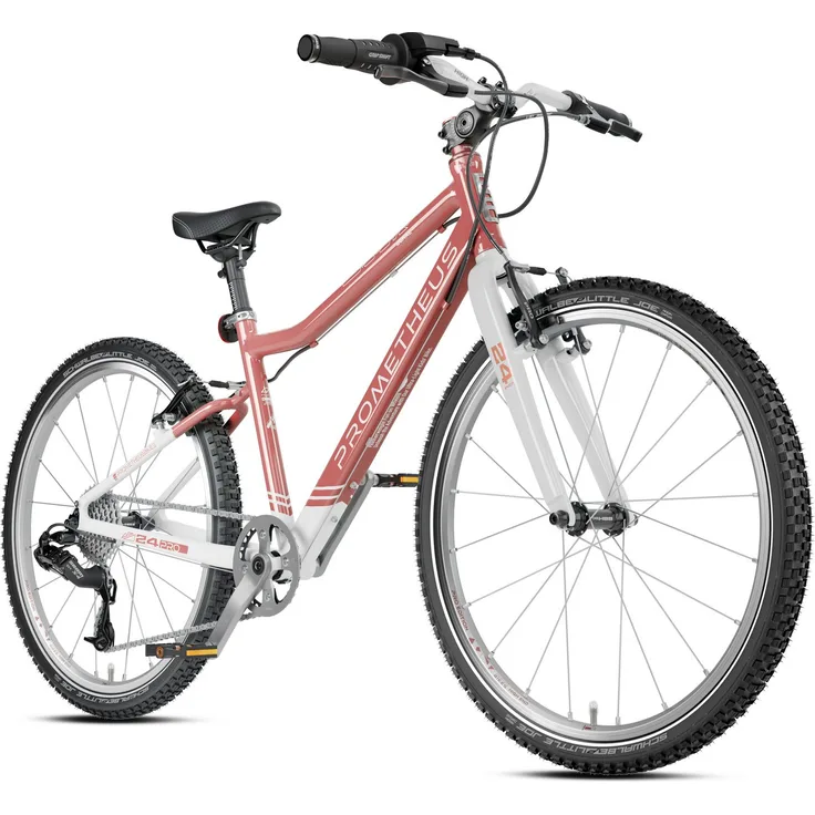 PROMETHEUS BICYCLES PRO 24 Zoll Kinderfahrrad, 8-Gang SRAM Schaltung, ultraleichter AA-6061 Alurahmen, V-Brakes, SCHWALBE Reifen, Lila