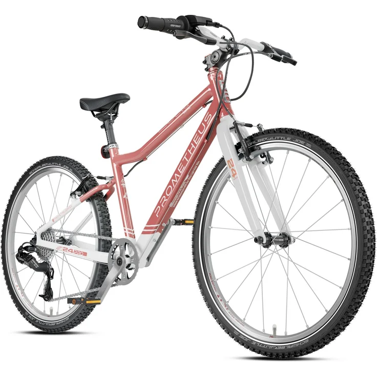 PROMETHEUS BICYCLES PRO 24 Zoll Kinderfahrrad, 8-Gang SRAM Schaltung, ultraleichter AA-6061 Alurahmen, V-Brakes, SCHWALBE Reifen, Lila