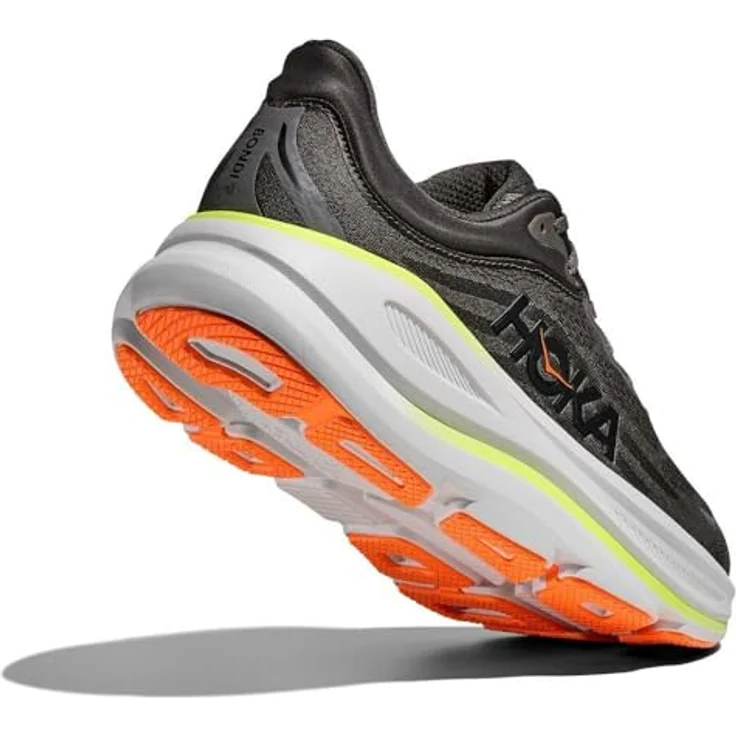 Hoka Bondi 9, Laufschuhe mit flexibler Dämpfung und atmungsaktivem Obermaterial, Asphalt Grey/GR, Größe 43 1/3 – Bild 8