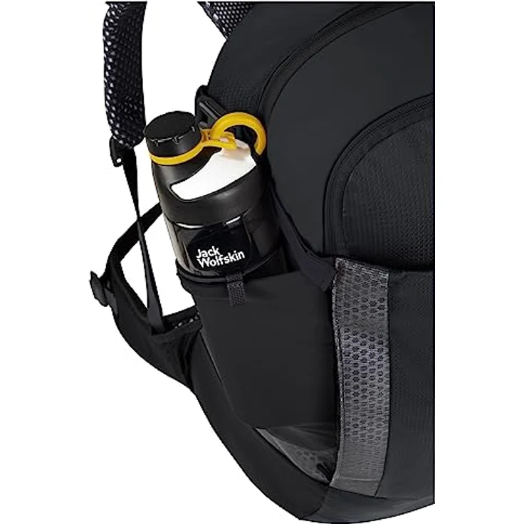 Jack Wolfskin Phantasy 22.5 LT Bikerucksack, Flash Black, mit ultimativer Rückenbelüftung – Bild 3