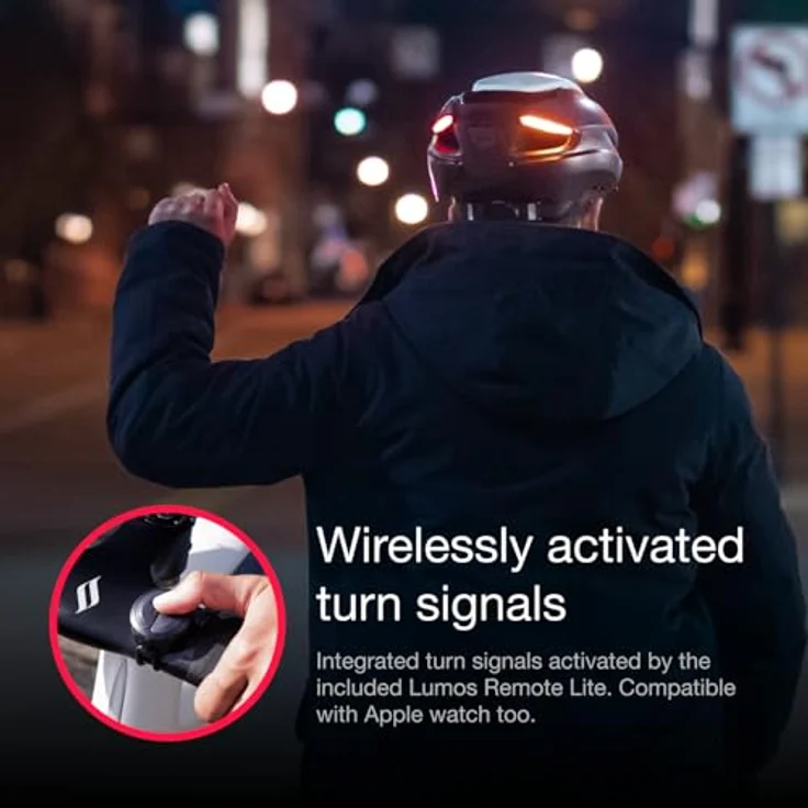 Lumos Ultra, Velohelm mit integrierten Blinker und Front- & Rückbeleuchtung, 54 - 61 cm, USB-C Ladeanschluss, 370 g – Bild 3