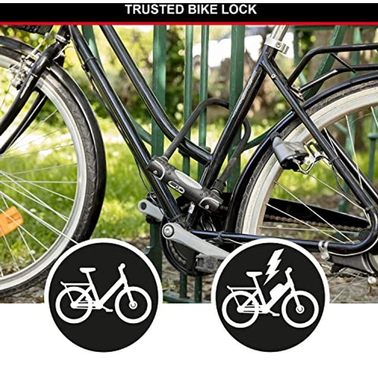 Master Lock Nr. 8195EURDPROLW, Veloschloss aus gehärtetem Stahl mit 28 cm Doppel-Schließbügel, schwarzes Gehäuse – Bild 2