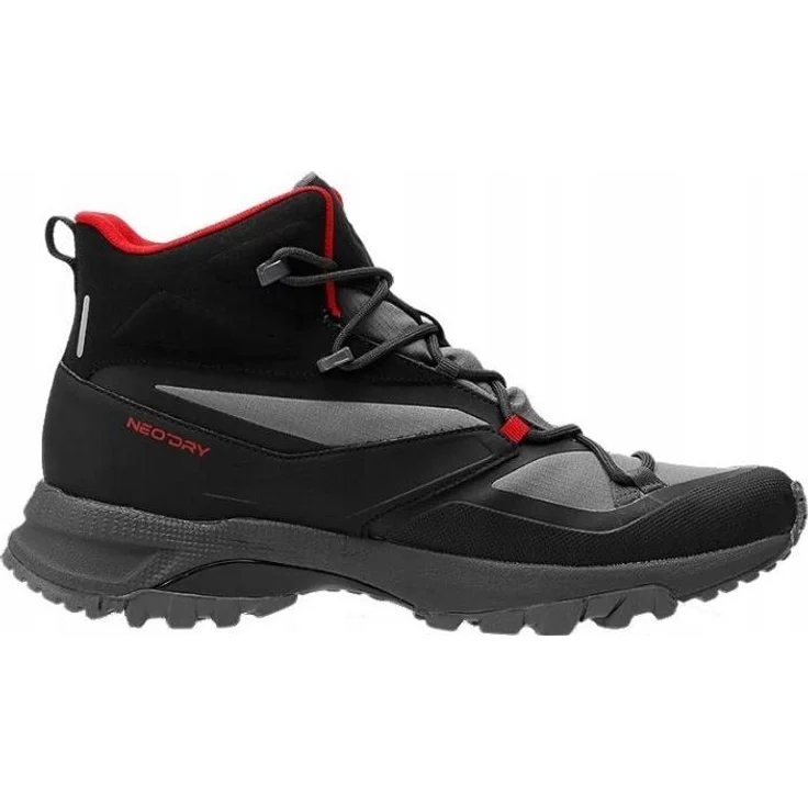 4F Herren Wanderschuhe Dust, Trekking-Schuhe in Schwarz, Größe 44, leicht und robust für Outdoor-Aktivitäten