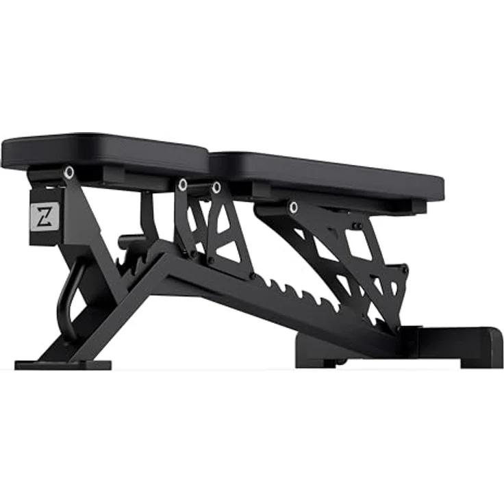 ZIPRO verstellbare Bank Nocardio, Hantelbank Belastung 350kg, Fitnessbank mit 8-Fach verstellbaren Rückenlehne und 3-Fach verstellbarem Kissen, Sit Up Bank, schwarz – Bild 3