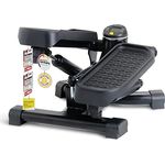 SportPlus 2-in-1 Mini-Stepper mit patentierter Umschalttechnik, Swing-Stepper und Auf-und-Ab-Stepper in einem Gerät, bis 100kg, verschleißfreie Hydraulik-Zylinder