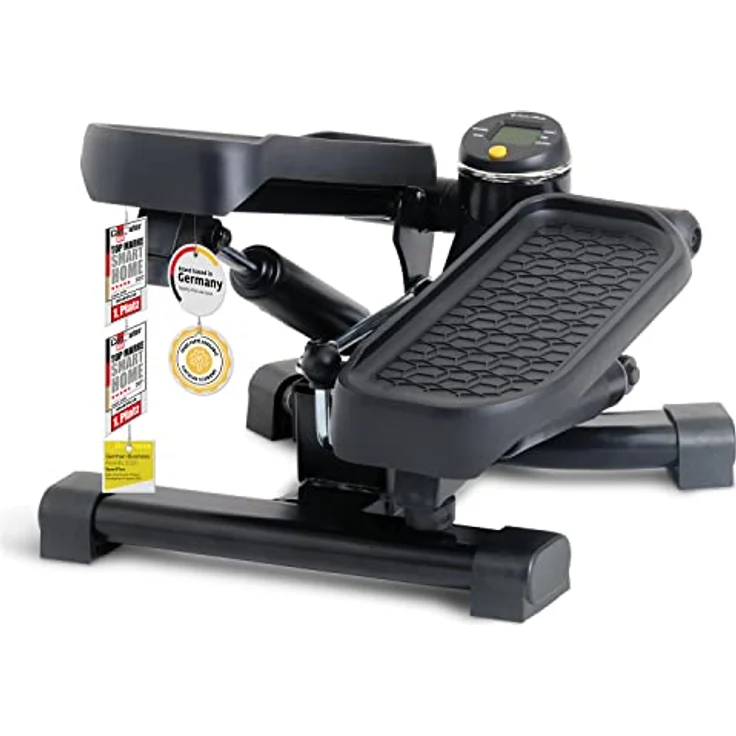 SportPlus 2-in-1 Mini-Stepper mit patentierter Umschalttechnik, Swing-Stepper und Auf-und-Ab-Stepper in einem Gerät, bis 100kg, verschleißfreie Hydraulik-Zylinder – Bild 1