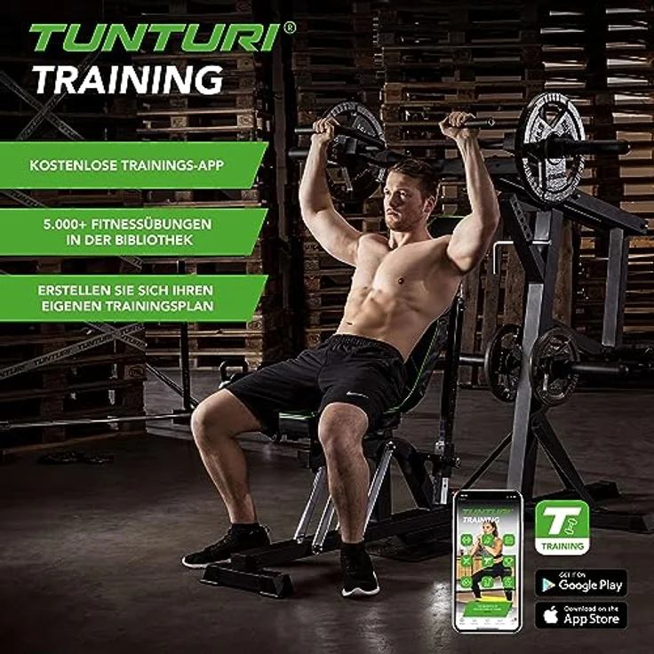 Tunturi Kraftstation WT80, Fitnessstation für Zuhause, Multigym mit Hantelbank – Bild 3