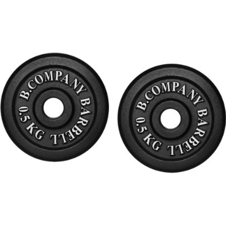 Bad Company Hantelscheiben aus Gusseisen I Gewichtsscheiben 30/31 mm für das Hanteltraining I 1 kg (2 x 0,5 kg)