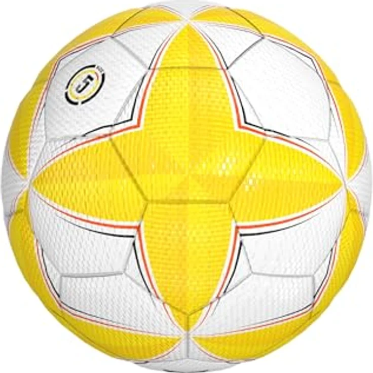 Erima Fußball SENZOR-STAR Lite 290, Kinderfußball mit 3D-Oberfläche und Latexblase, rot/gelb – Bild 2