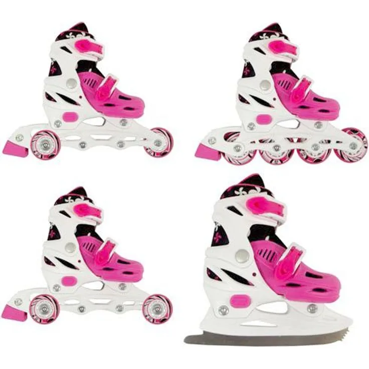 Set 4 in 1 Roller, Schlittschuhe, Rollschuhe, geregelte Enero