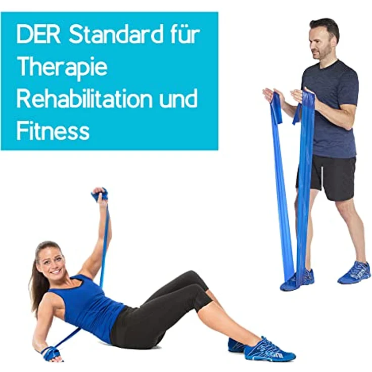 THERABAND Thera-Band Übungsband 5,5 m, spezial stark, schwarz für Widerstandstraining und Mobilitätssteigerung, aus reinem Latex – Bild 3