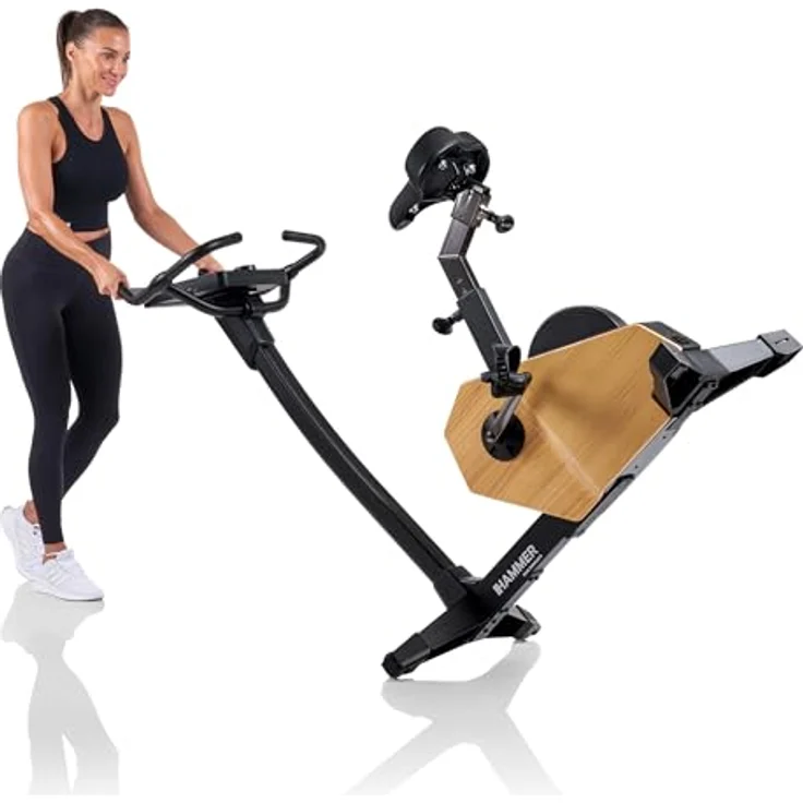 HAMMER Ergometer Spheris 4.0 NorsK, Echtholz-Design, 10 kg Schwungmasse, 10,1″ Touchdisplay, kompatibel mit Kinomap und Zwift, bis 180 kg belastbar – Bild 9