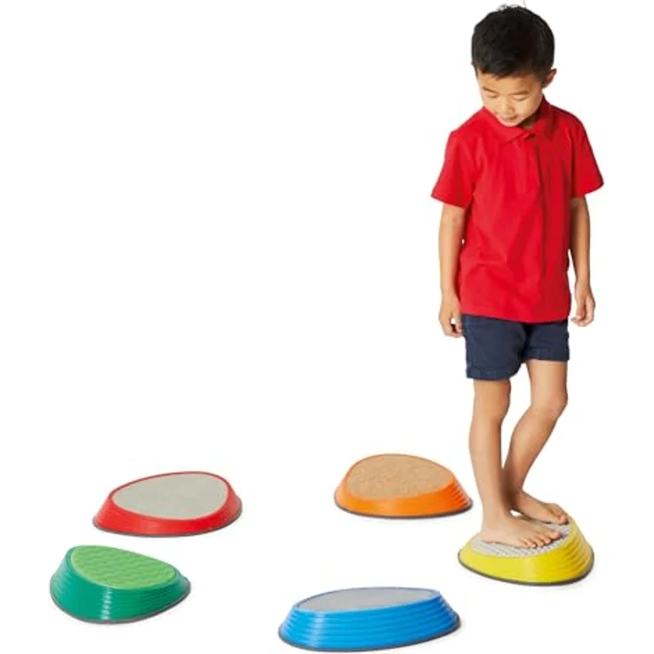 Gonge Taktile Fluss-Steine 5-er Set, für taktilen Spielspaß und Balancetraining – Bild 5