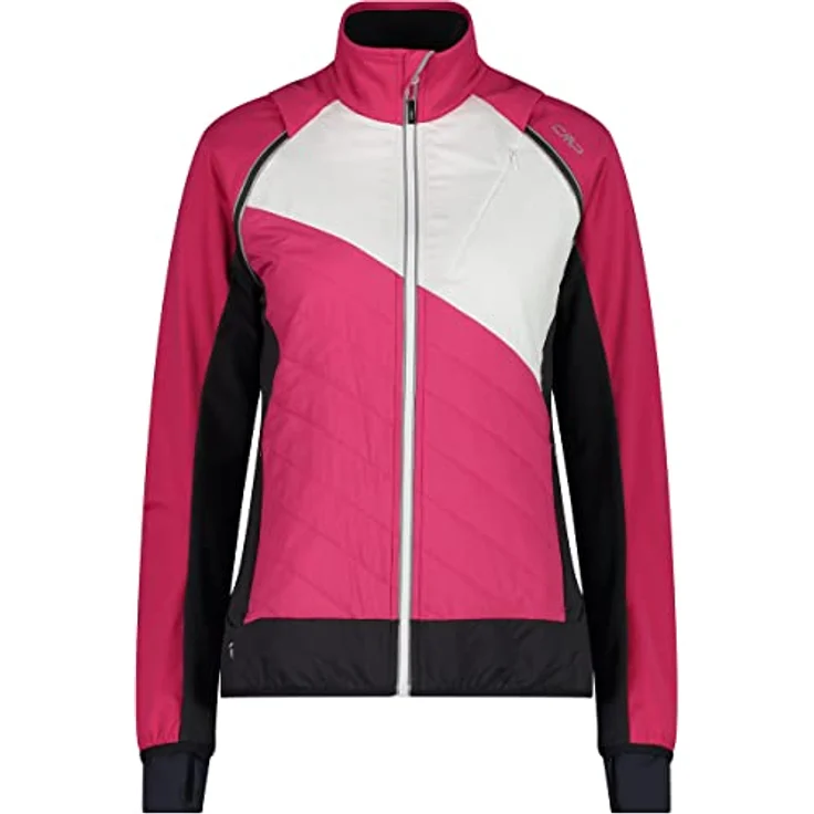 CMP WOMAN JACKET WITH DETACHABLE S, Fuchsia, leichte PrimaLoft® Isolierung, wasser- und windabweisend, atmungsaktiv, seitliche Eingrifftaschen – Bild 1