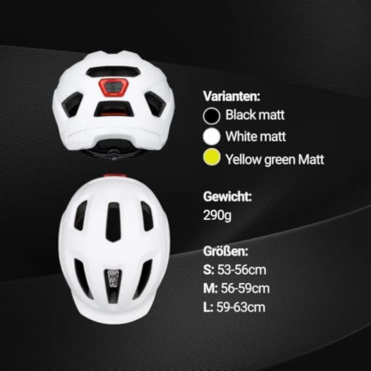 KED Pedalon E-Bike Pedelechelm, Cityhelm mit LED-Rücklicht, NTA8776 Zertifizierung, weiß, Größe L – Bild 4