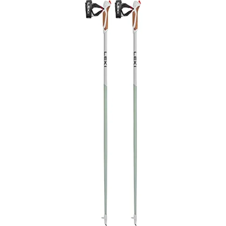 LEKI Passion Nordic Walking Stock, Carbon, 120cm, smokegreen-White – Bild 1