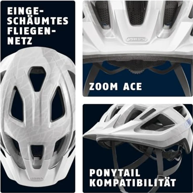 ABUS Fahrradhelm Aduro 3.0 LED - City-Helm mit Rücklicht, Größe S, Weiß – Bild 3