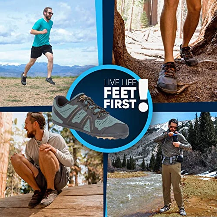 Xero Shoes Mesa Trail II, Herren Laufschuhe für Trailrunning, minimalistische Konstruktion, atmungsaktives Obermaterial, Gummisohle für hohe Traktion, Größe 45, Grün – Bild 8