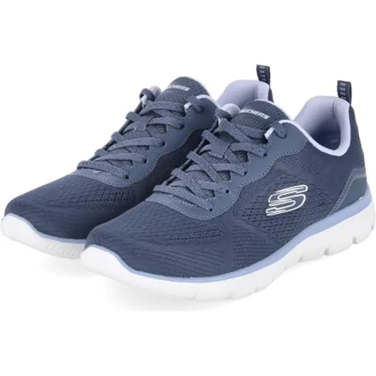 Skechers Damen Summits Quiet Dream Sneaker 150291 NVBL, veganes Mesh, Memory Foam Dämpfung, blau