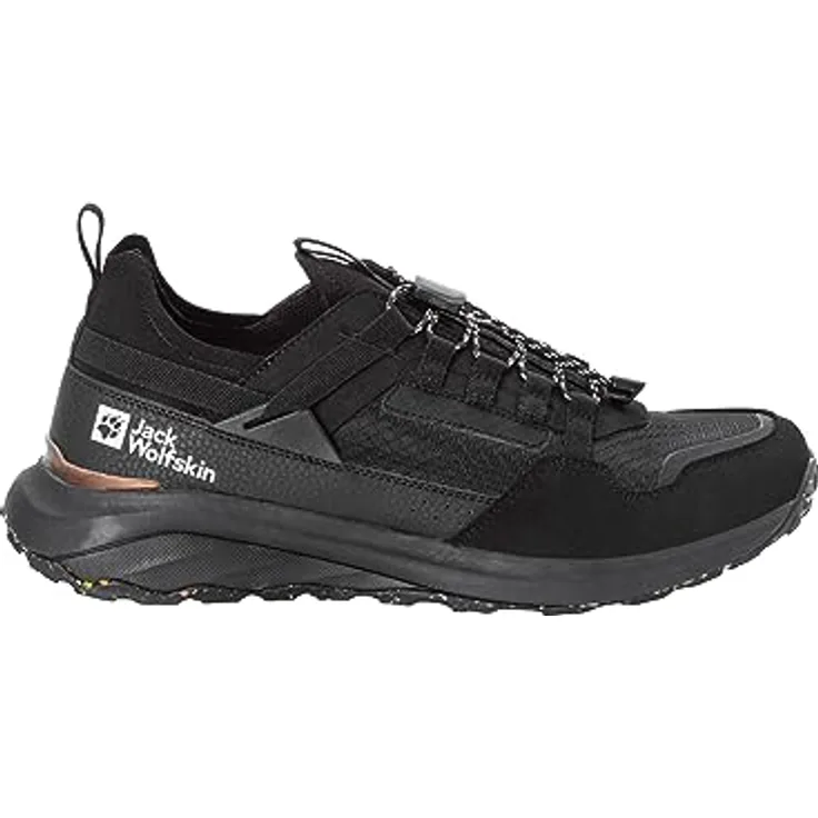 Jack Wolfskin Dromoventure Athletic Low M, Herren Wanderschuhe, schwarz, mit dämpfender EVA-Mittelsohle und griffiger Gummisohle