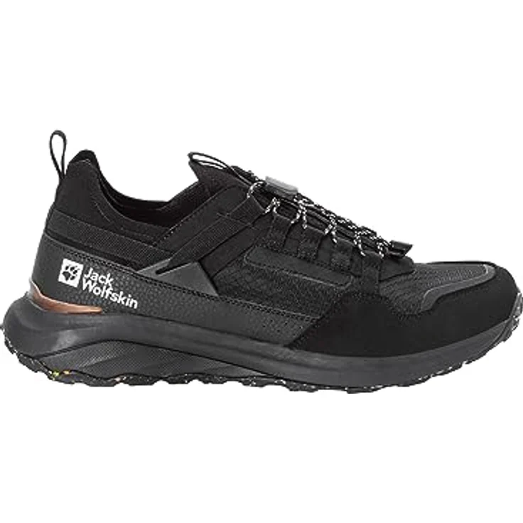 Jack Wolfskin Dromoventure Athletic Low M, Herren Wanderschuhe, schwarz, mit dämpfender EVA-Mittelsohle und griffiger Gummisohle – Bild 1
