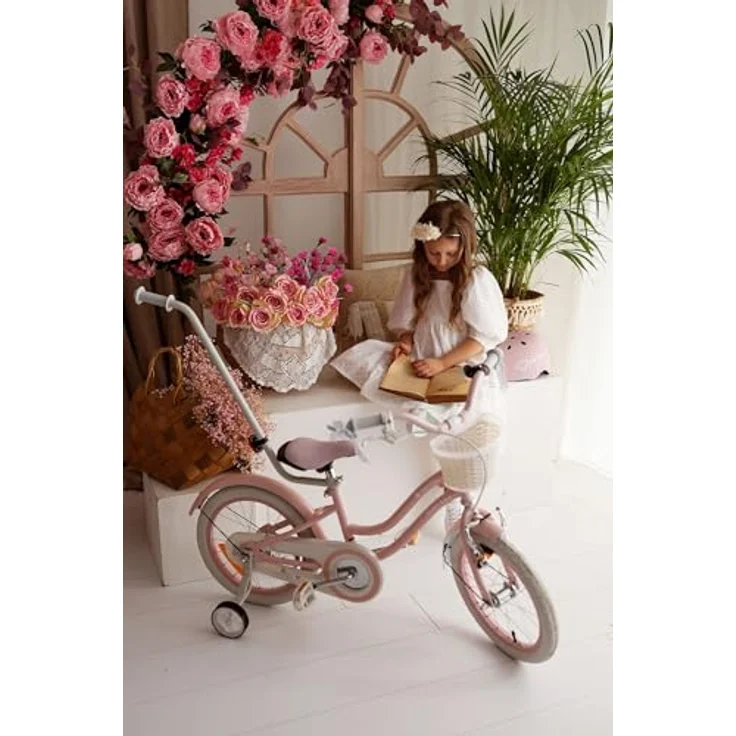 Sun Baby Heart Bike, 14 Zoll Kinderfahrrad mit Schubstange, rosa, für Gesamtgewicht bis 50 kg – Bild 9